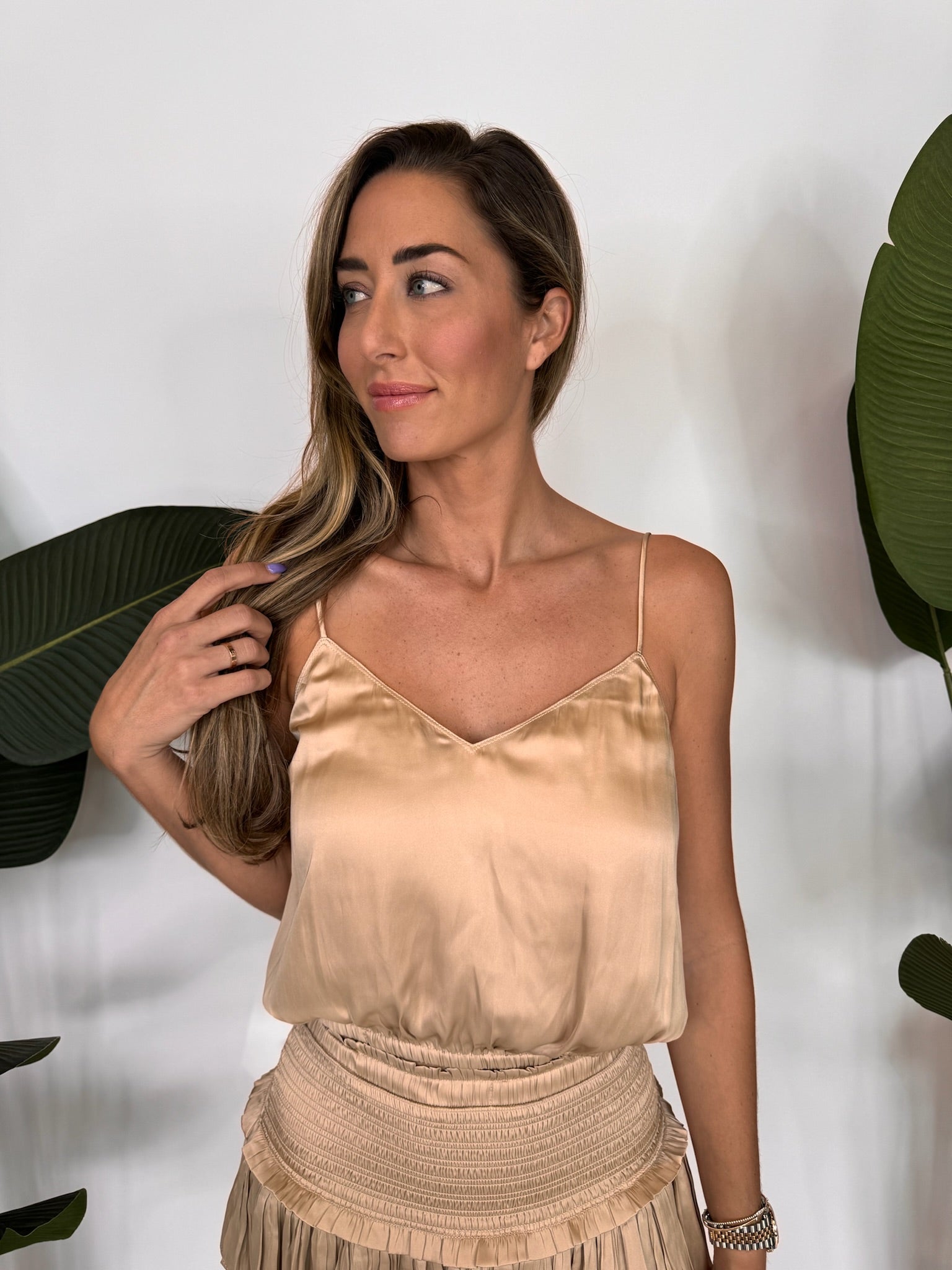 Reset | Silky Amore Top | Gold | Vagabond | Apparel | Boutique