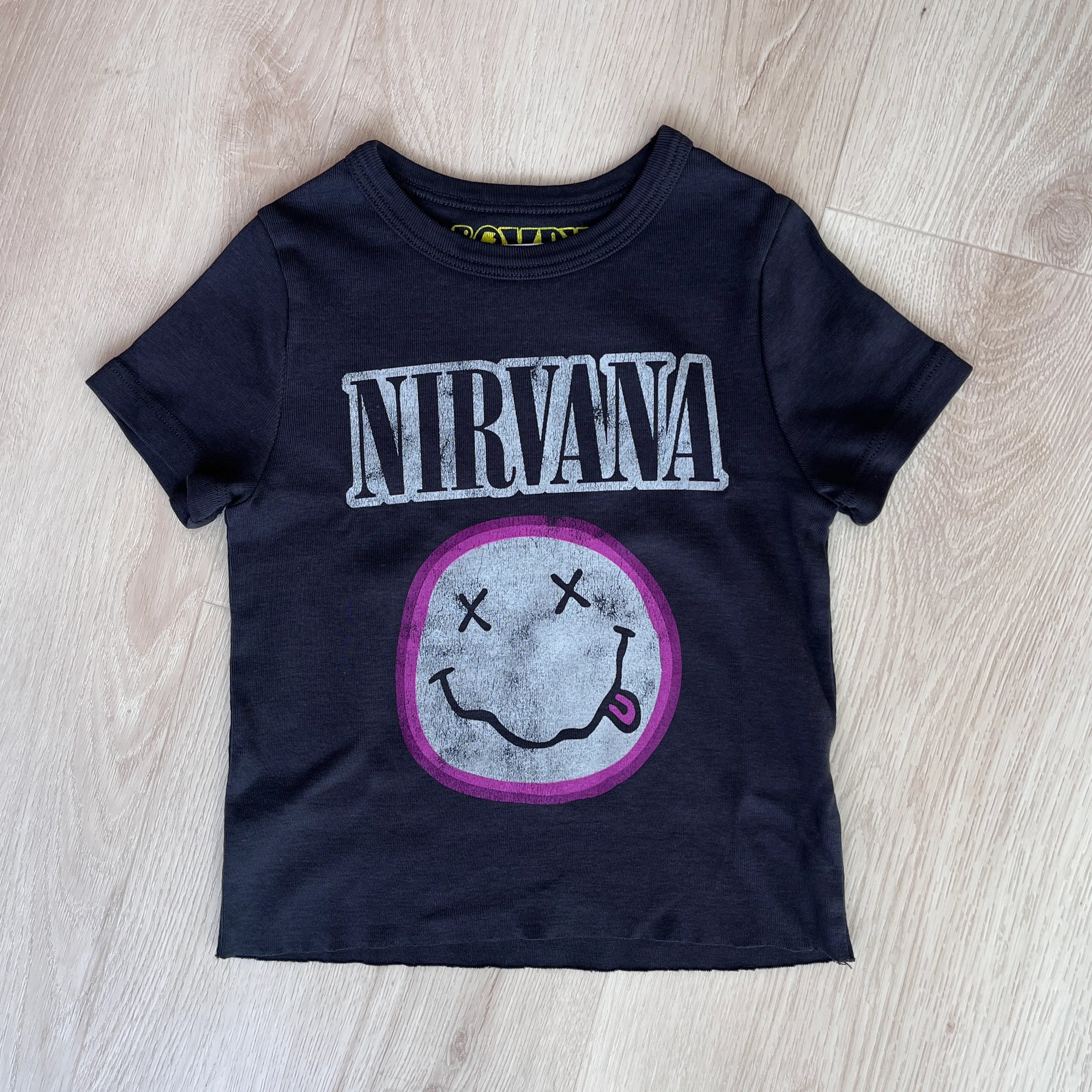 Rowdy | Sprouts | Nirvana | Smiley | Tee  Black | Vagabond | Apparel | Boutique