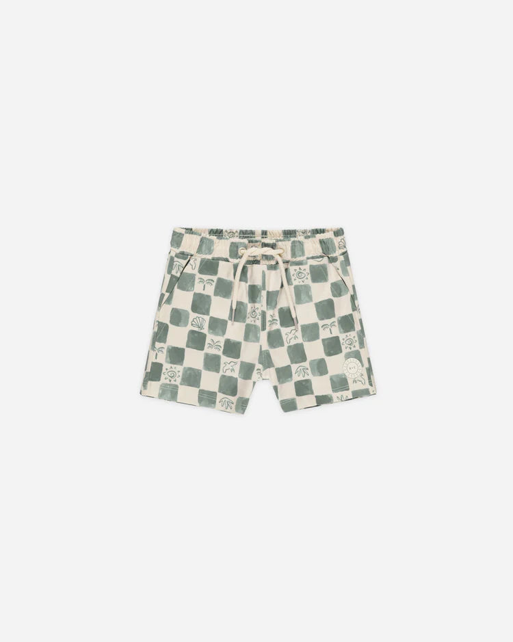 Rylee & Cru Boardshort Coastal Check | Vagabond Apparel Boutique