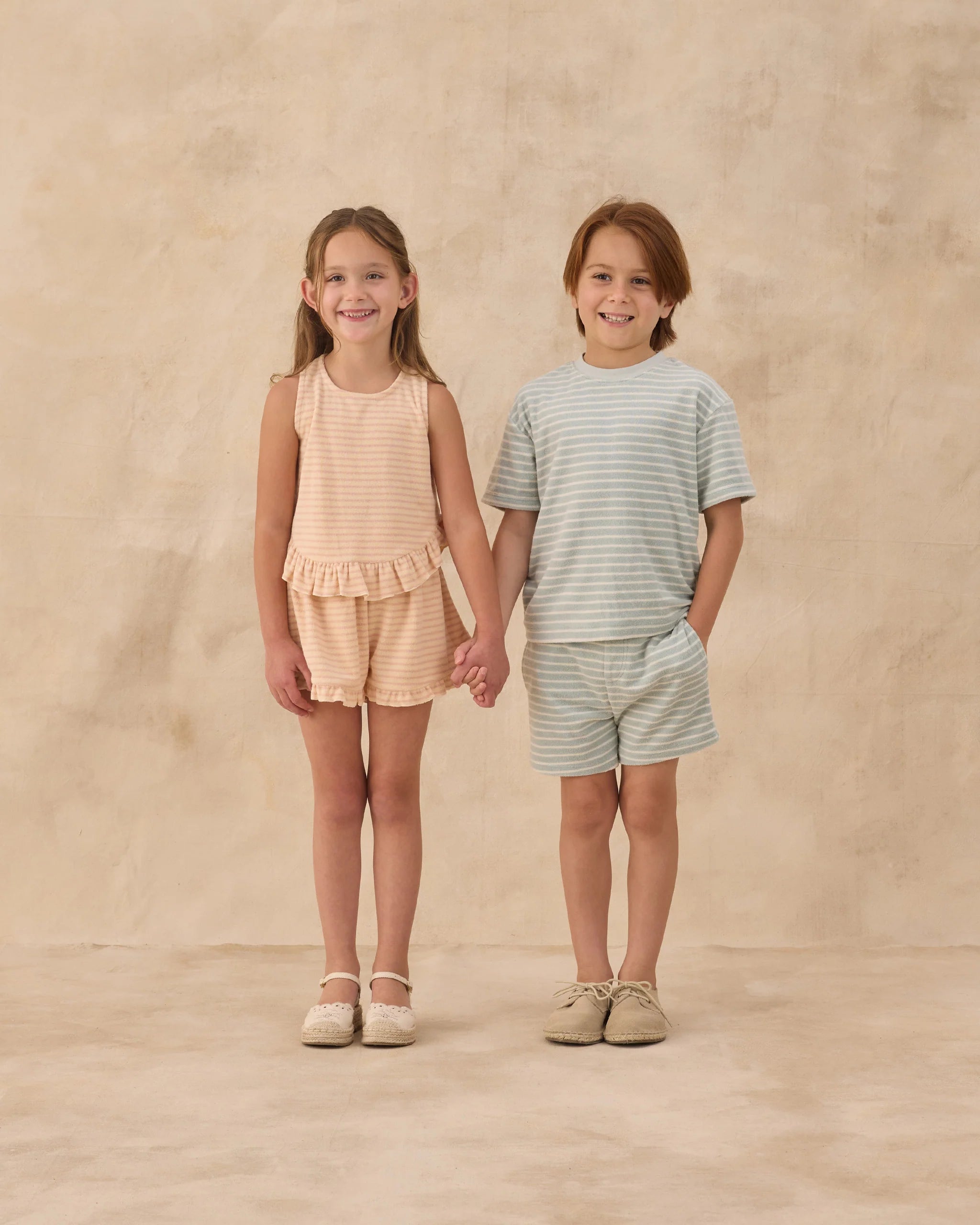 Rylee & Cru | Terry Boys Short Seafoam | Model | Vagabond | Apparel | Boutique