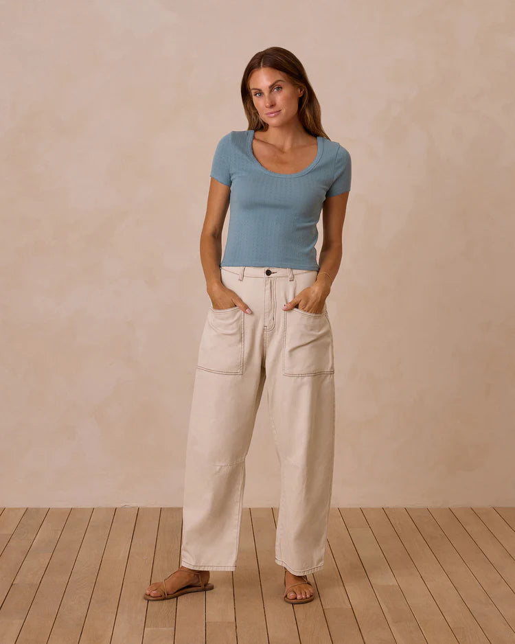 Rylee & Cru Women Pointelle Tee | Vagabond Apparel Boutique