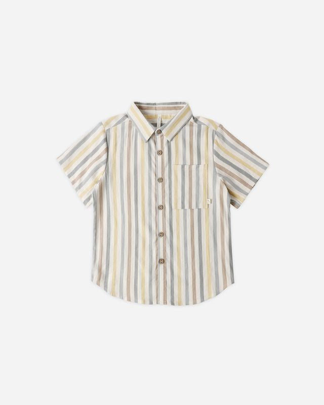 Rylee & Cru | Collared Short Sleeve Shirt Valencia Stripe | Stock | Vagabond | Apparel | Boutique