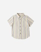 Rylee & Cru | Collared Short Sleeve Shirt Valencia Stripe | Stock | Vagabond | Apparel | Boutique