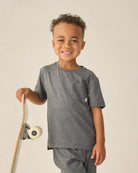 Rylee & Cru | Cove Essential Pocket Tee Heather Grey | Front | Vagabond | Apparel | Boutique