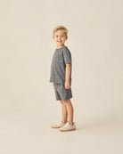 Rylee & Cru | Cove Essential Pocket Tee Heather Grey | Side | Vagabond | Apparel | Boutique