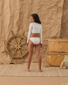 Rylee & Cru | Crop Rashguard Set Nautical Model | Back | Vagabond | Apparel | Boutique