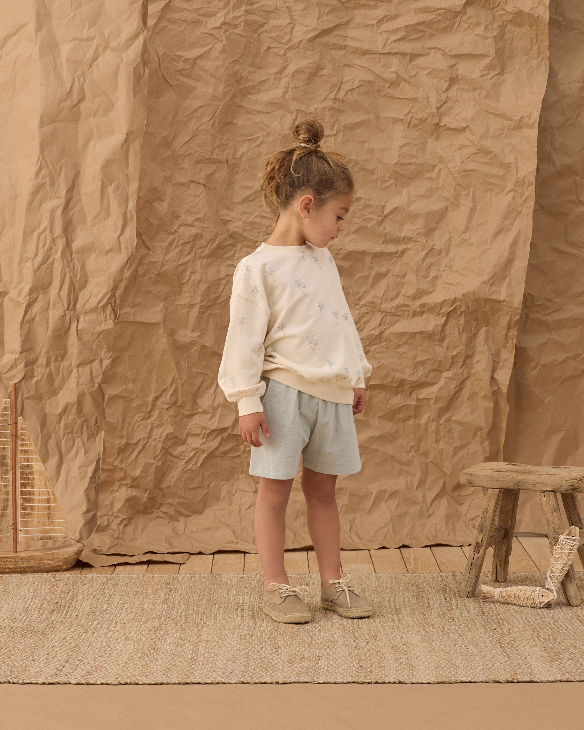 Rylee & Cru | Relaxed Sweatshirt | Palms | Girl | Model | Side | Vagabond | Apparel | Boutique