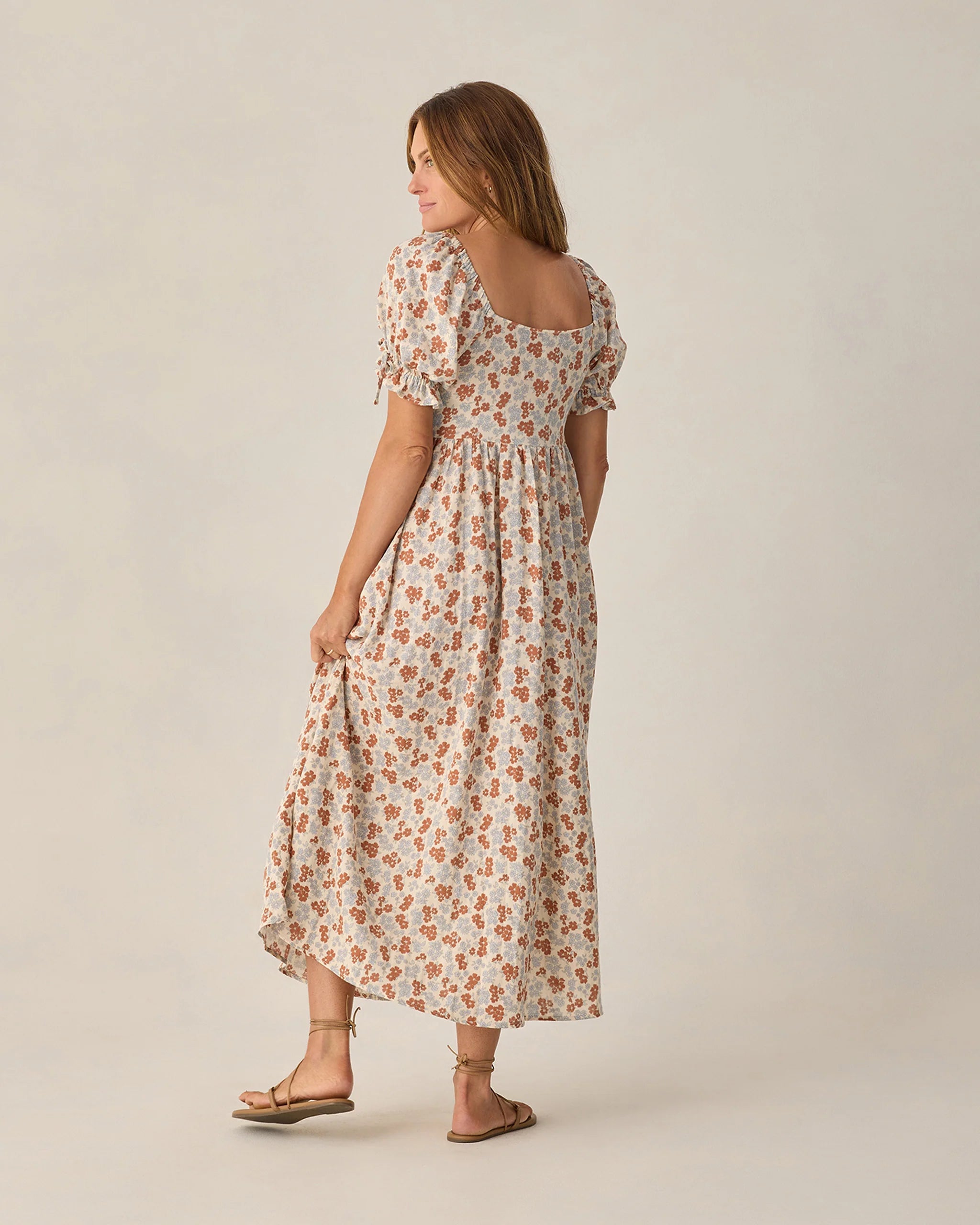 Rylee & Cru | Women Dallas Dress Americana Floral | Back | Vagabond | Apparel | Boutique