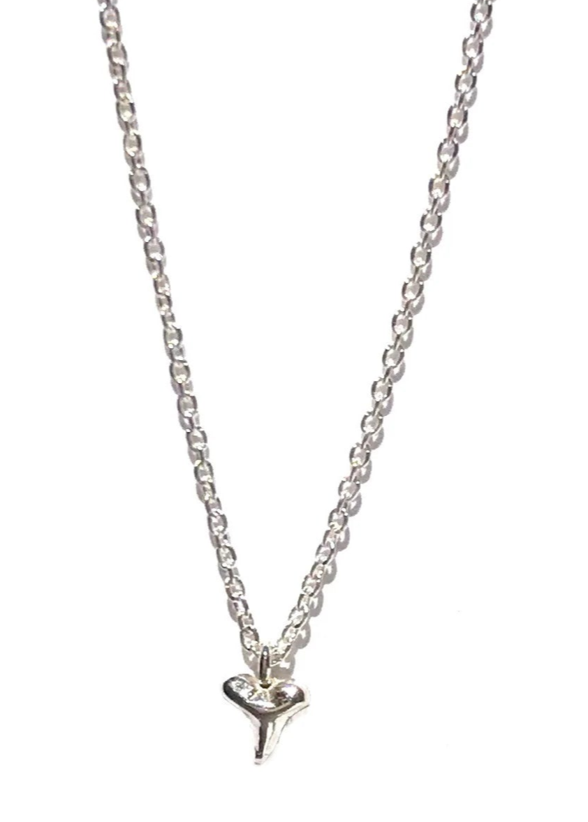 Silver Girl Mini Shark Tooth Necklace | Vagabond Apparel Boutique