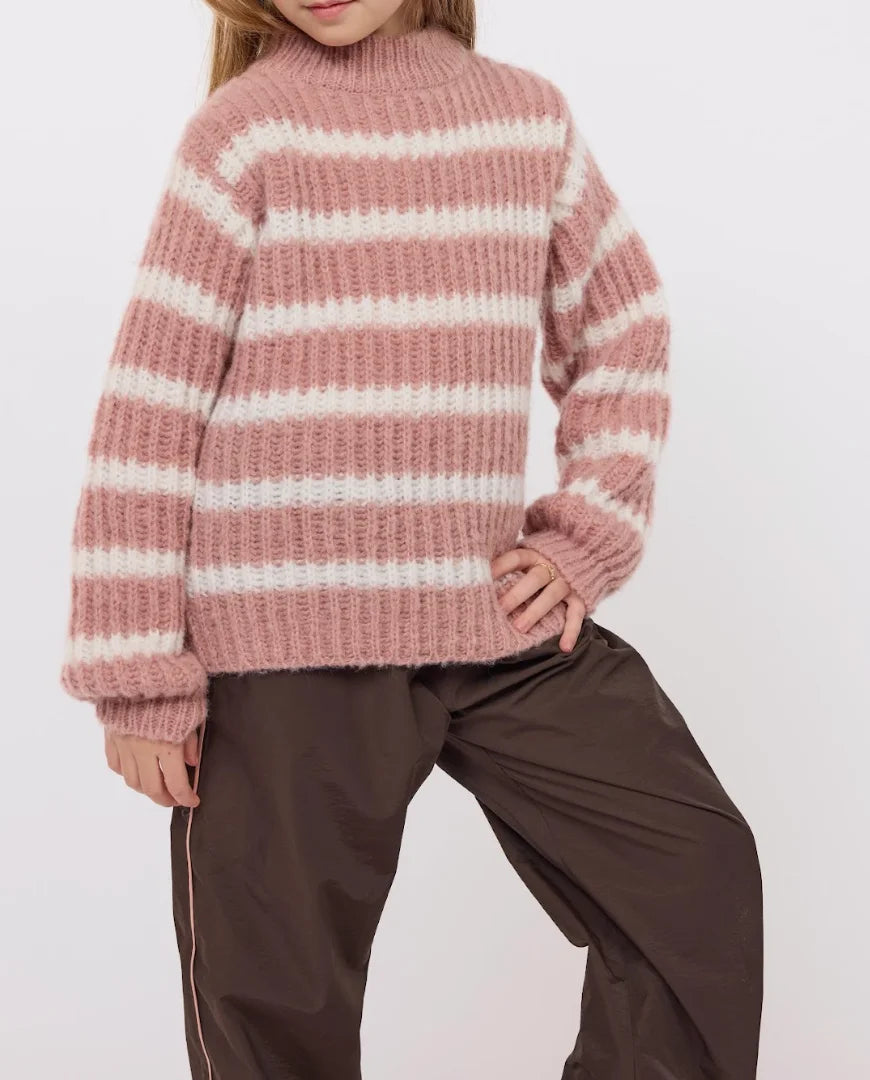 Sadie & Sage | Aki High Neck Striped Sweater | Vagabond | Apparel | Boutique