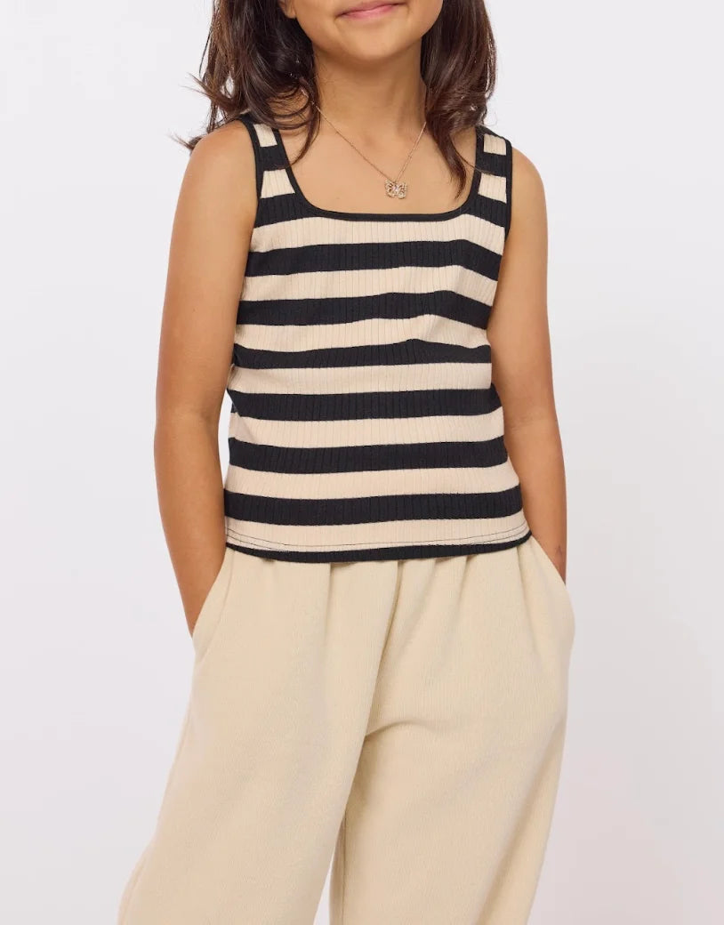 Sadie & Sage | Soul Sister Stripe Rib Knit Tank Top | Vagabond | Apparel | Boutique