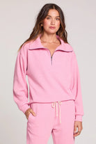 Saltwater Luxe | Half Zip Seam Pullover | Petunia | Front | Vagabond | Apparel | Boutique