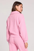 Saltwater Luxe | Half Zip Seam Pullover | Petunia | Back | Vagabond | Apparel | Boutique