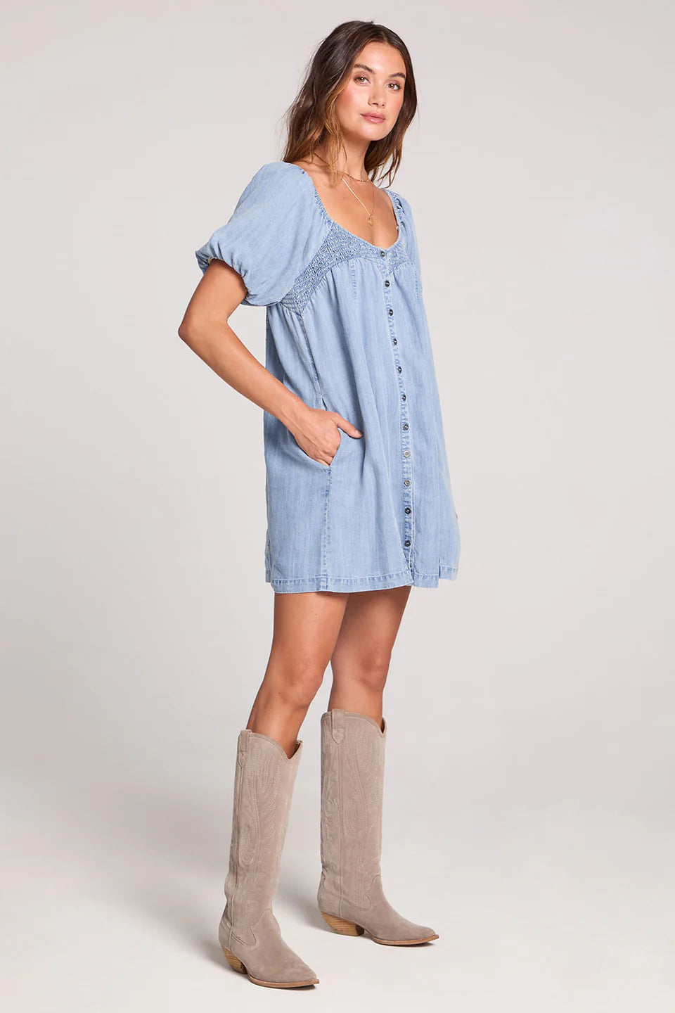 Saltwater Luxe | Seymore Mini Dress | Side | Vagabond | Apparel | Boutique