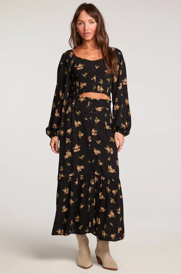 Saltwater Luxe | Dagny Midi Skirt | Model | Vagabond | Apparel | Boutique