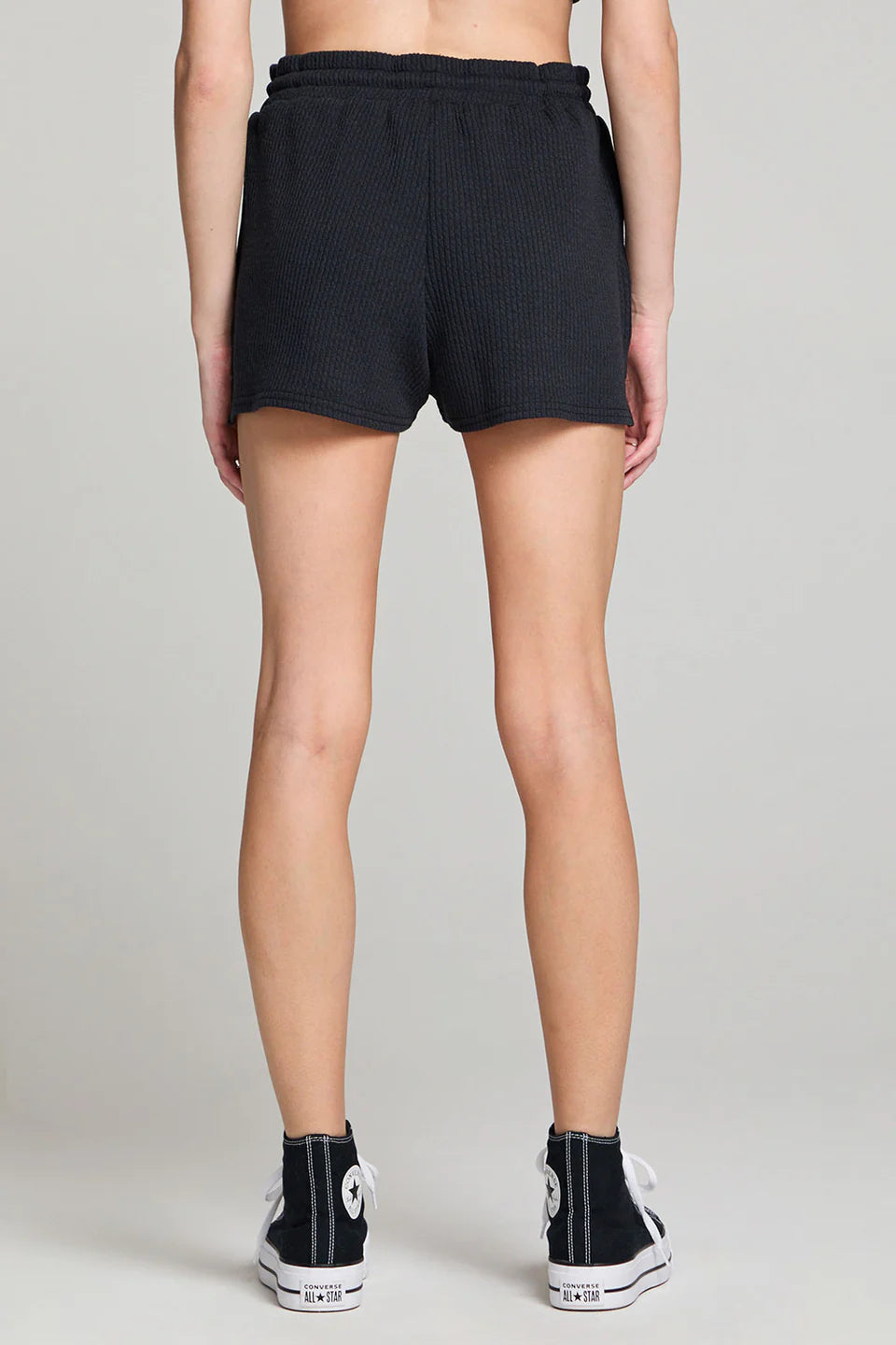 Saltwater Luxe |  Pull On Shorts Black | Back | Vagabond | Apparel | Boutique