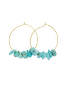 Salty Cali | Rock Candy Turquoise Hoops | Vagabond | Apparel | Boutique
