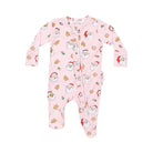 Angel Dear Vintage Santa 2 Way Zip Ruffle Footie Pink | Vagabond Apparel Boutique