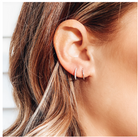 Silver Girl Tiny Hook Earrings