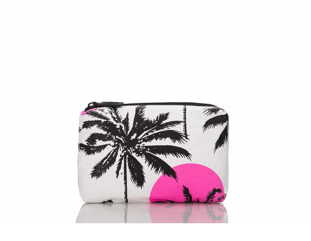 Aloha Sun Palm Mini Pouch Super Pink