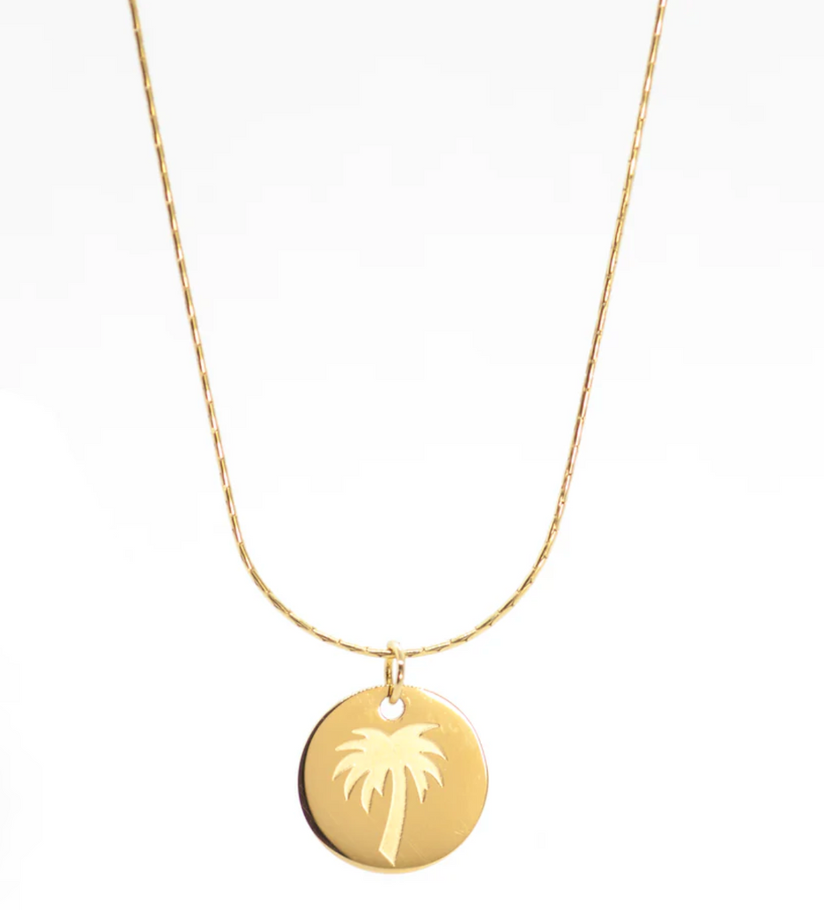 Salty Cali Lil Token Necklace 18k Gold