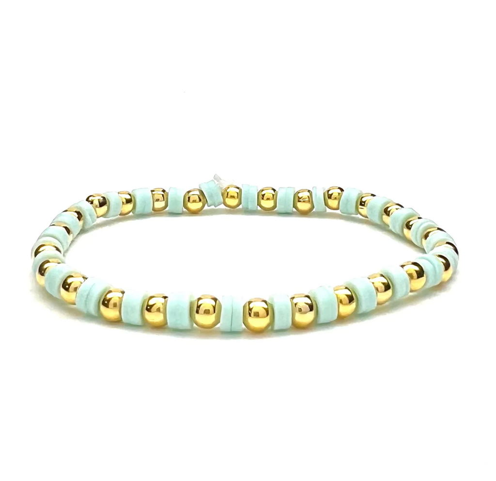 Silver Girl Mini Heishi Bead Bracelet