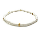 Silver Girl Mini Heishi Stretch Anklet
