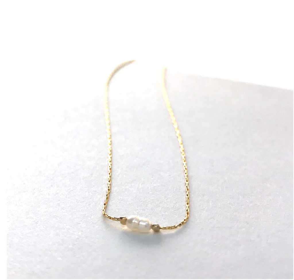 Silver Girl Tiny Single Stone Necklace