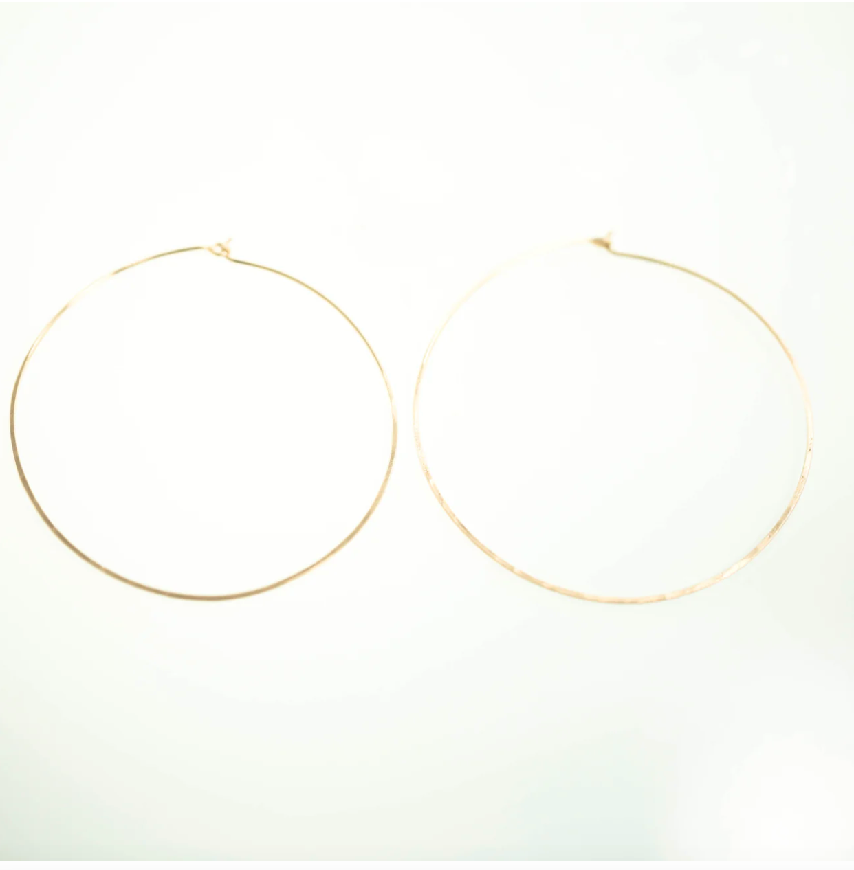 Silver Girl 53mm Hammered Hoop 