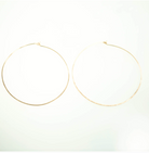 Silver Girl 53mm Hammered Hoop 
