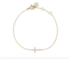 Eklexic Horizontal CZ Cross Bracelet 14K Gold Vermiel