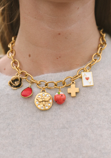 Logan Tay Strawberry Charm Necklace