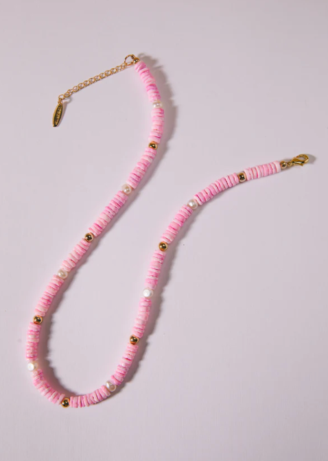 Logan Tay Pink Nugget Necklace