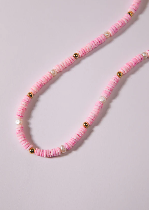 Logan Tay Pink Nugget Necklace