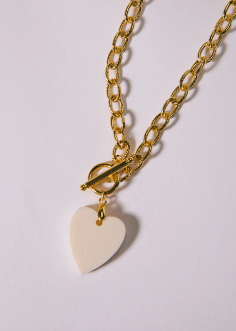Logan Tay Bone Heart Necklace