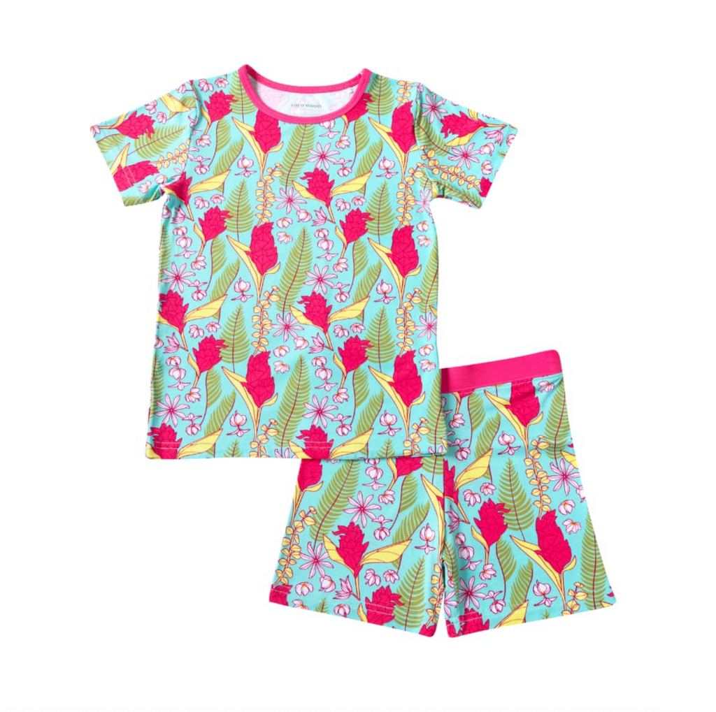 Coco Moon Tutu’s Garden Short Bamboo Pajamas Pink