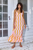 Sea Lustre | Day Tripper Slip Dress | Guava | Model | Vagabond | Apparel | Boutique