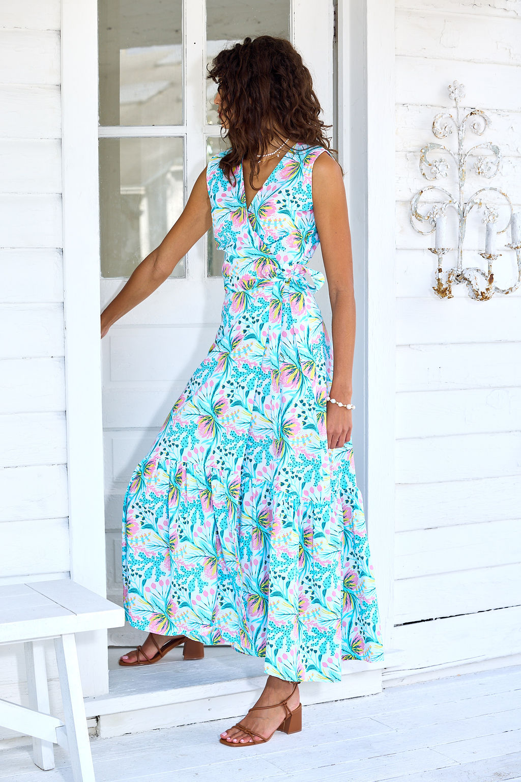 Sea Lustre | Kimono Wrap Dress | Side | Vagabond | Apparel | Boutique