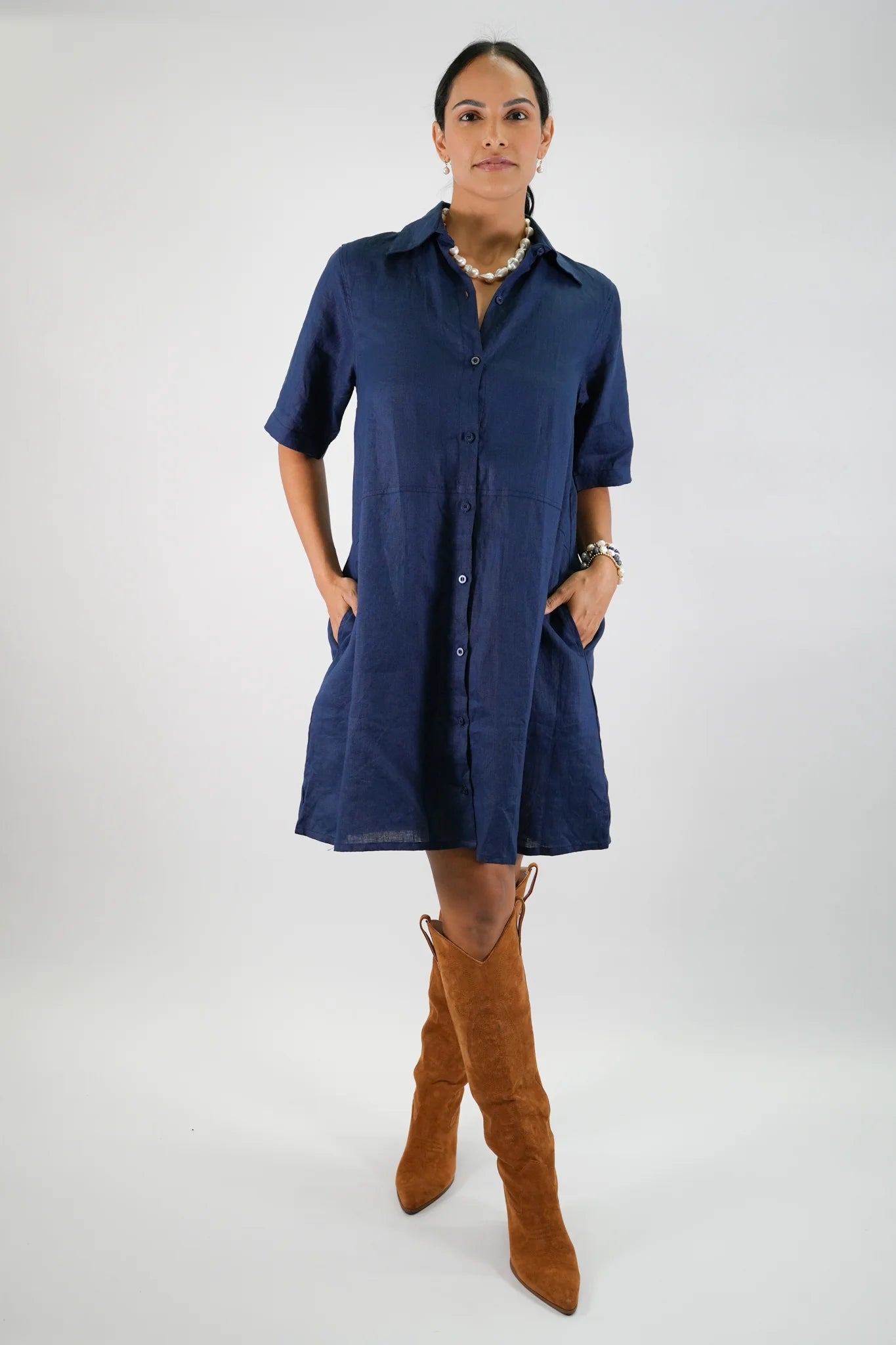 Sea Lustre | Uma Tunic | Navy | Vagabond | Apparel | Boutique