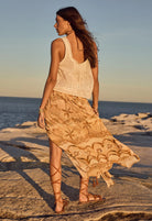 Spell | Mermaid Cove Midi Skirt | Tan | Vagabond | Apparel | Boutique