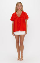 Show Me Your Mumu |  Rosalie Ruffle Top | Vagabond | Apparel | Boutique
