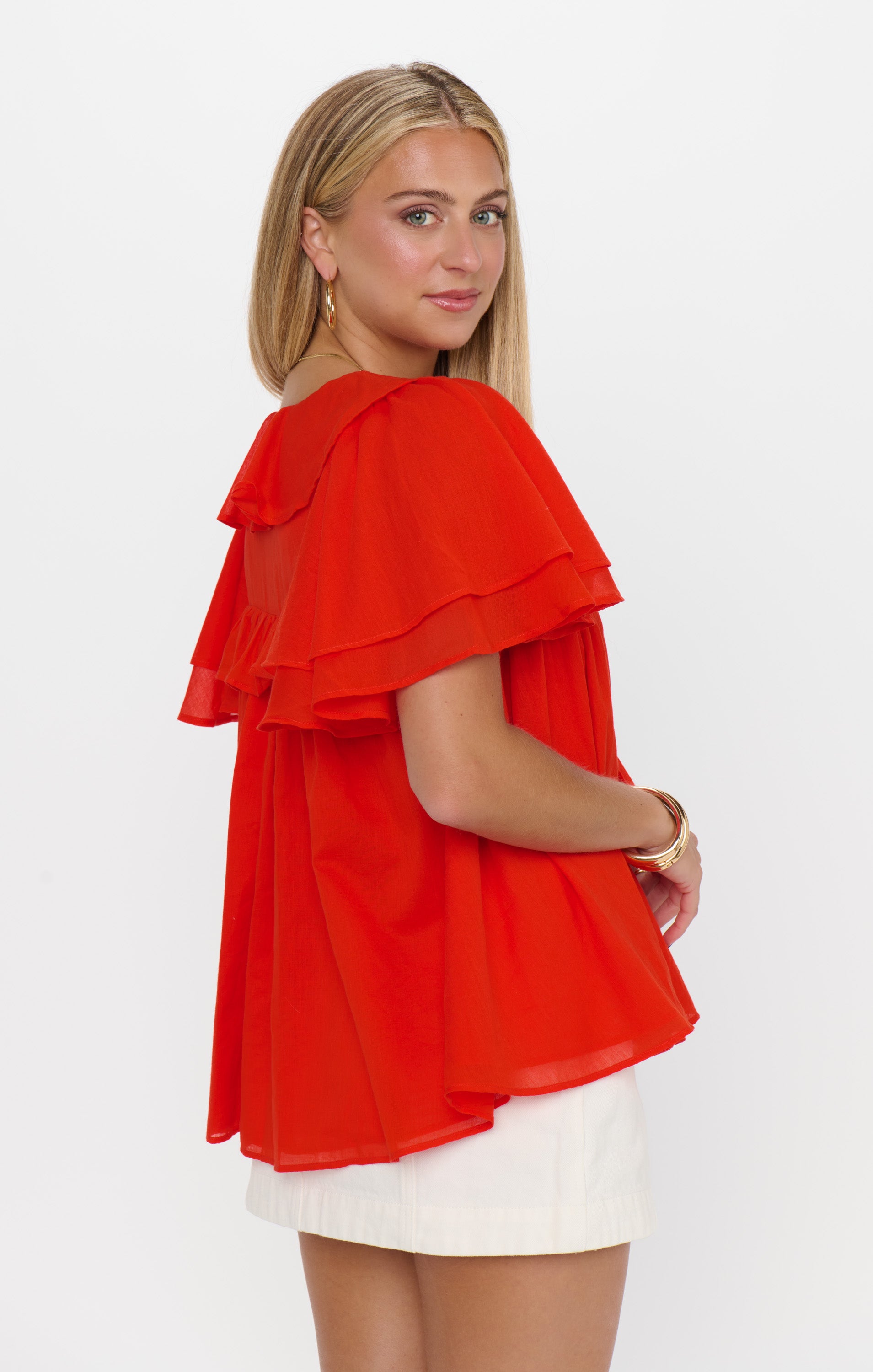 Show Me Your Mumu | Rosalie Ruffle Top | Side | Vagabond | Apparel | Boutique