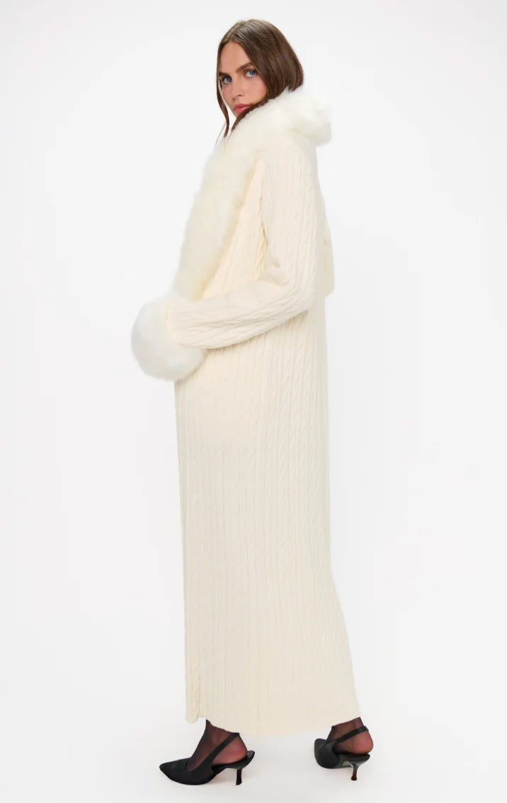 Show Me Your Mumu | Stormi Cardigan W/Faux Fur | Side | Vagabond | Apparel | Boutique