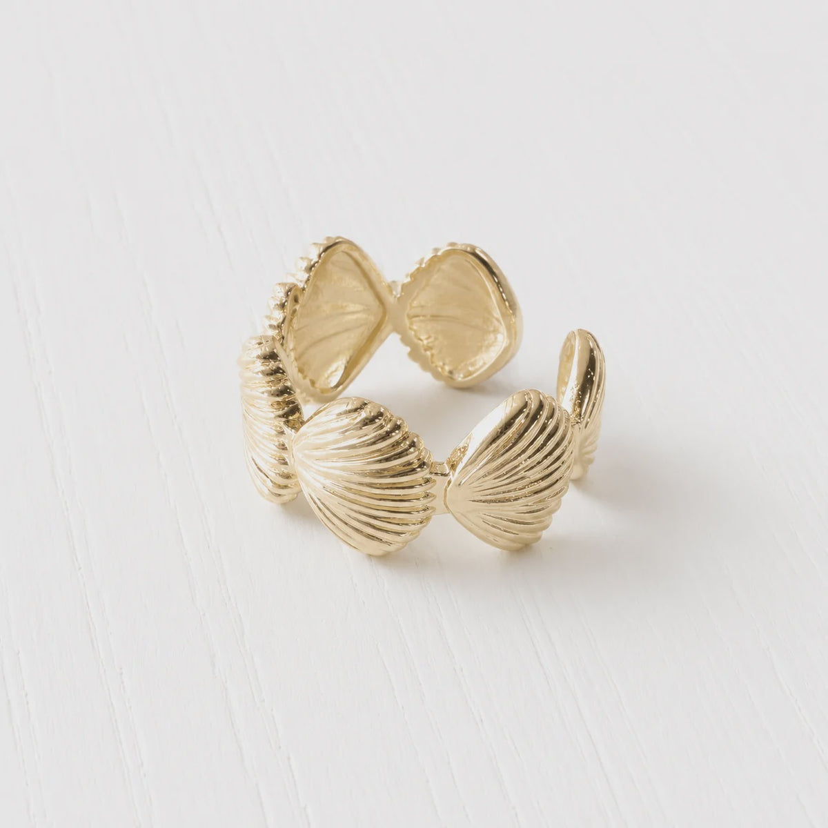 Silver Girl | Linked Clam Shell Ring | Vagabond | Apparel | Boutique
