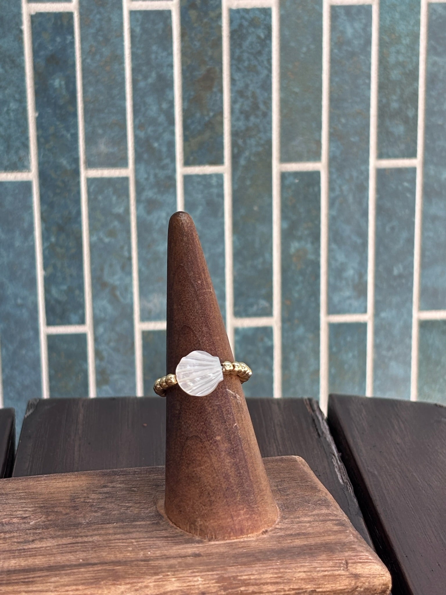 Silver Girl | MOP Shell Bead Ring | Vagabond | Apparel | Boutique