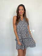 Skemo Art Deco Celeste Short Dress Black | Vagabond Apparel Boutique