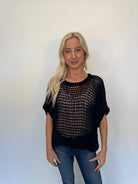 Skemo | Azure Crochet Classic Top | Black | Front | Vagabond | Apparel | Boutique