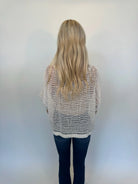 Skemo | Azure Crochet Classic Top | White | Back | Vagabond | Apparel | Boutique