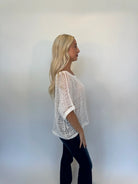 Skemo | Azure Crochet Classic Top | White | Side | Vagabond | Apparel | Boutique