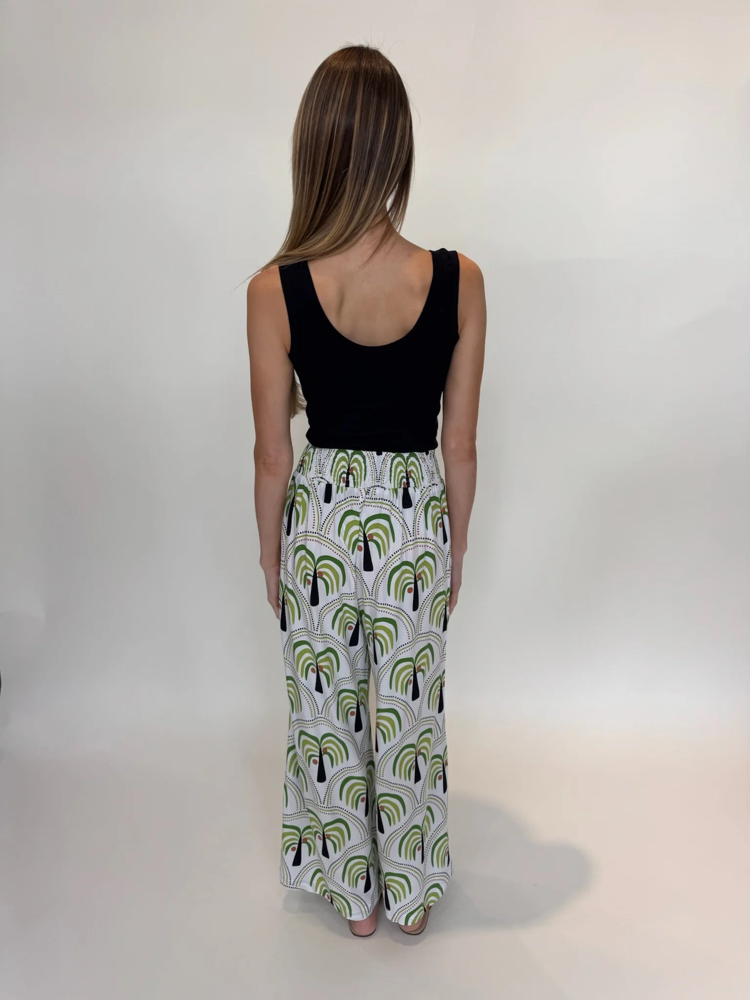 Skemo | Nassau Elastic Waist Pant Sunset Print | Back | Vagabond | Apparel | Boutique